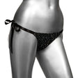 CalExotics Radiance Rhinestone Mesh Side-Tie Panties — Black - SE3000453