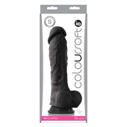 Coloursoft 8" Soft Dildo - Black by nsnovelties