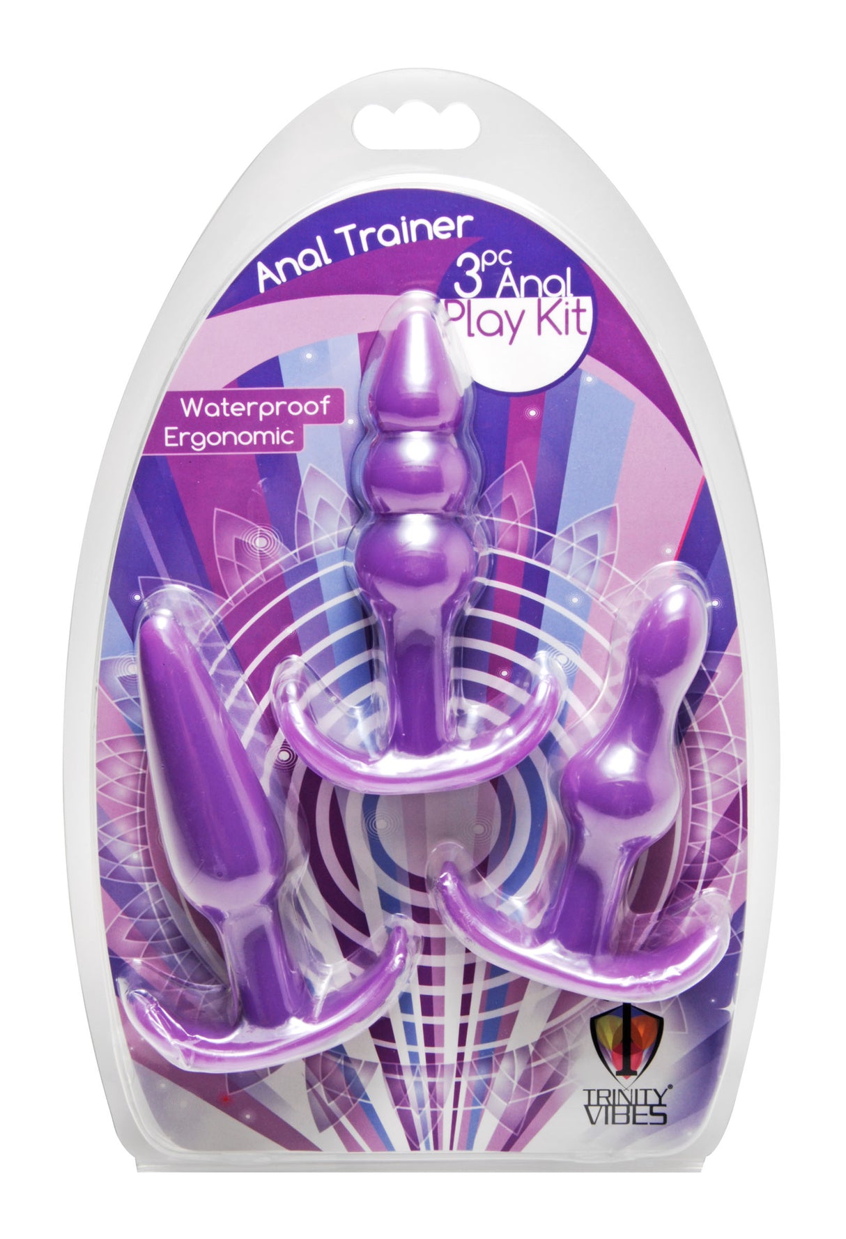 XR Brands Anal Trainer 3-Piece Kit — Purple - TV-AE538