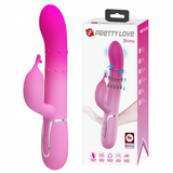 Pretty Love Shima Rabbit Vibrator — Vertical & Horizontal Beads, Pink - BW-500051-4