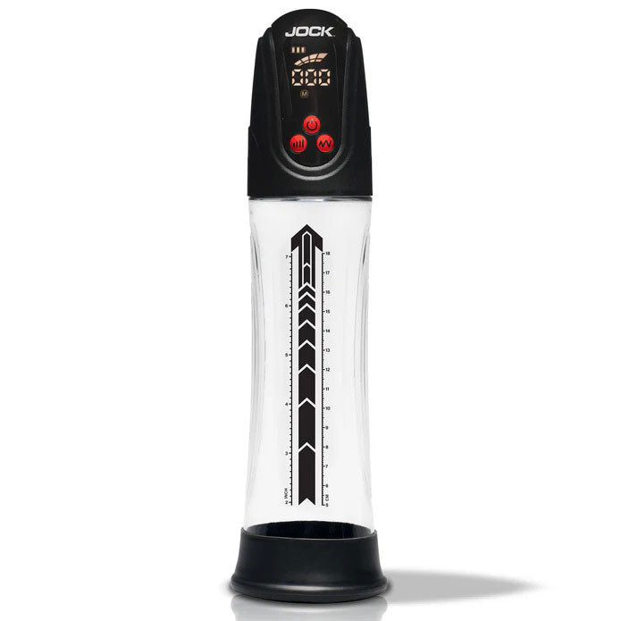 Curve Toys Power Up Digital Automatic Penis Pump - Clear - JOCK-CN1038