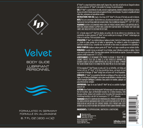 I.D. Lubricants I.D. Velvet Body Glide Silicone Lubricant — 6.7 oz - ID-VEL-21