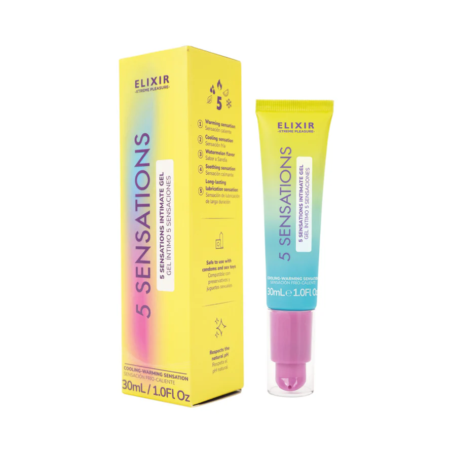 "Elixir 5 Sensations Lubricant 30ml | 1 Fl Oz EX-CLV-6013"