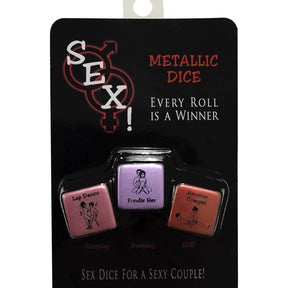 Kheper Games Sex! Metallic Dice — 3 Vibrant Metallic Dice - KG-BGR122