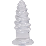 Doc Johnson Crystal Jellies Anal Twist — 7 Inch, Clear - DJ0289-15-CD