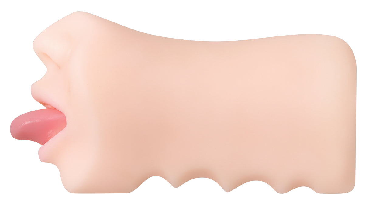 Evolved Novelties Real Mouth Stroker — 6.5 in Open-Ended TPE Stroker - ZE-MS-0410-2