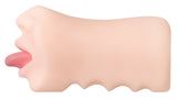 Evolved Novelties Real Mouth Stroker — 6.5 in Open-Ended TPE Stroker - ZE-MS-0410-2