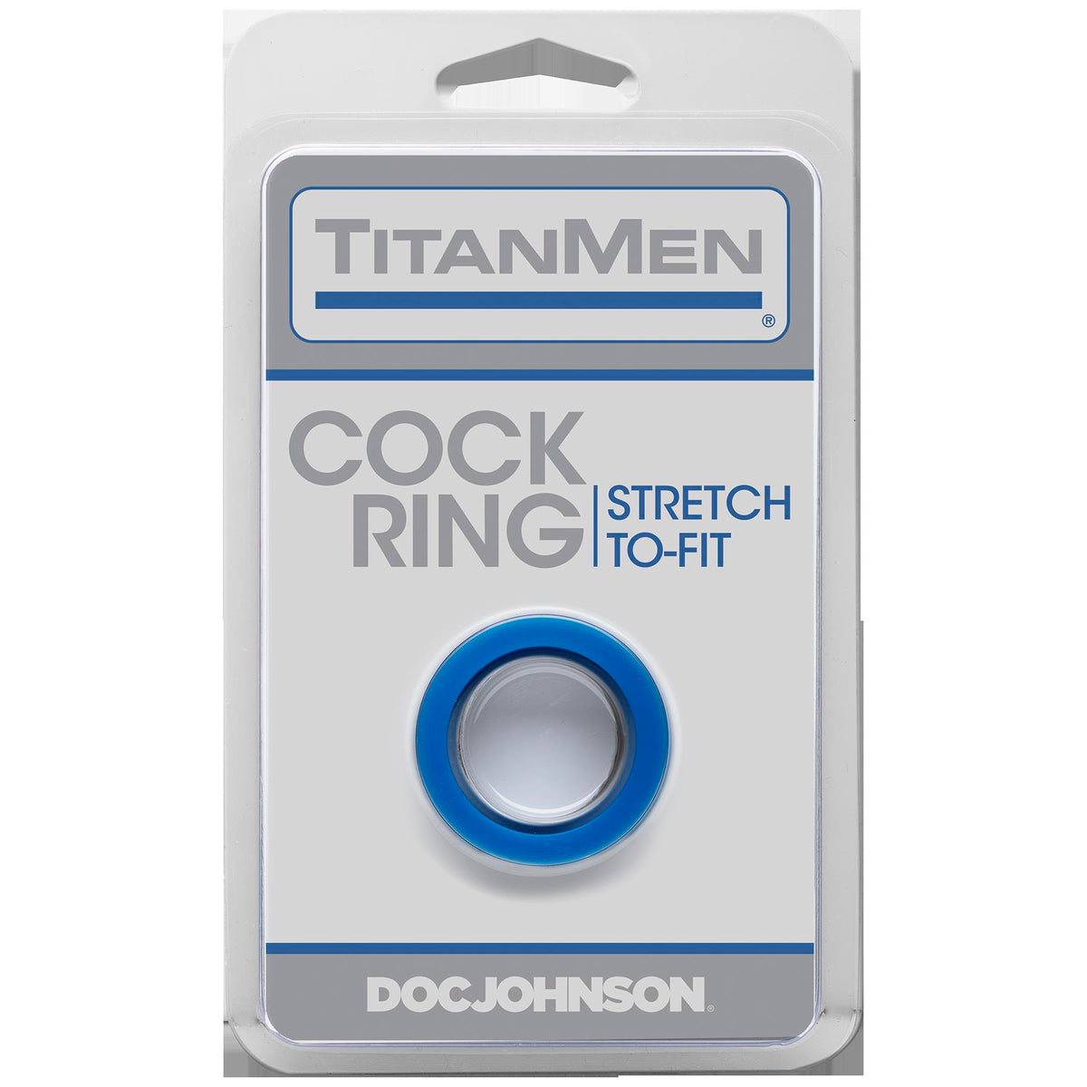 Titanmen Cock Ring - Blue by Doc Johnson