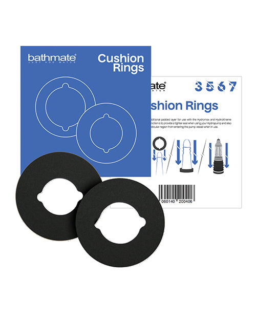 Bathmate Cushion Rings for Hydromax/HydroXtreme — Black, 2-Pack