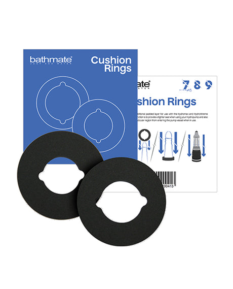Bathmate Cushion Rings for Hydromax & HydroXtreme 7WB/8/9 — Black, Pack of 2