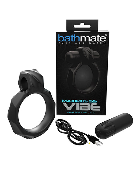 Bathmate Maximus Vibe 55 Cock Ring - Black by Bathmate