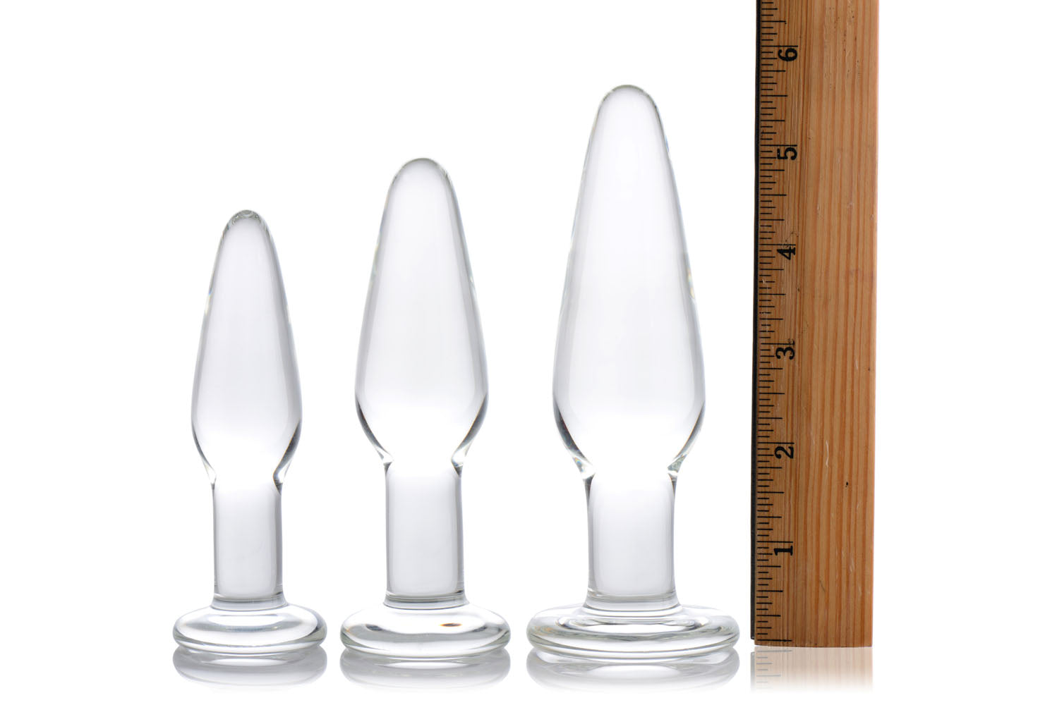 Dosha 3 Piece Glass Anal Plug Kit by XR Brands