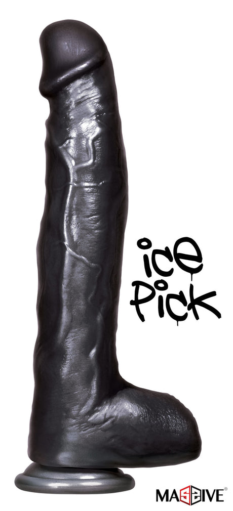 Icon Brands Big Black Cock Icepick 12-Inch Dildo - ICFL5201-2