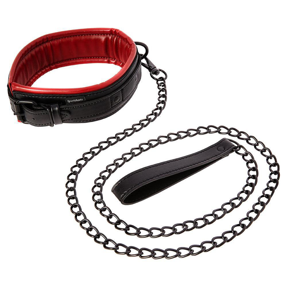 Saffron Collar and Leash by Sportsheets