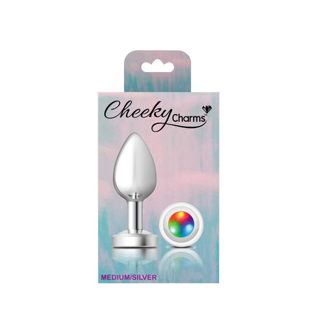 Viben Light-Up Silver Metal Anal Plug — Medium - VB-CC9139
