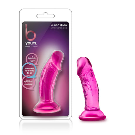 Blush B Yours Sweet n' Small 4-Inch Suction Cup Dildo, Pink - BL-13620