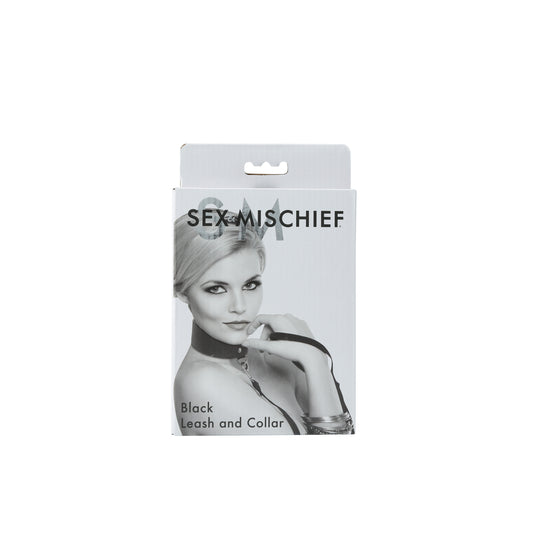 Sportsheets Sex and Mischief Leash and Collar — Black - SS100-50