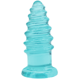Doc Johnson Crystal Jellies Anal Twist — 7-Inch Teal - DJ0289-18-CD