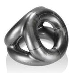 Oxballs Tri-Sport 3-Ring Sling for Penis & Scrotum — Steel - OX-AJ1076-STL