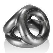 Oxballs Tri-Sport 3-Ring Sling for Penis & Scrotum — Steel - OX-AJ1076-STL