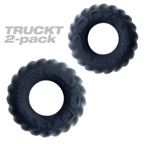Oxballs Truckt 2-Piece Cockring Set — Atomic Jock Night Black - OX-AJ-1049-NGT