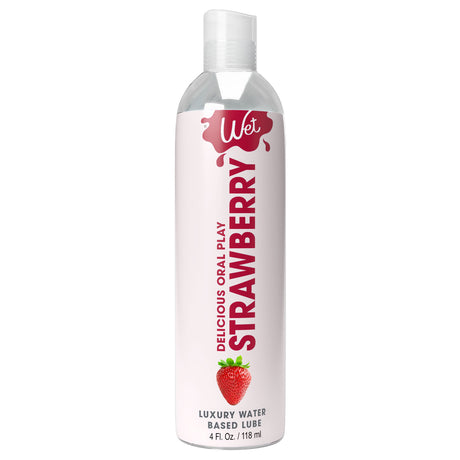 Wet Delights Strawberry Water-Based Flavored Lubricant, 4 oz - WT21525
