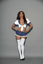 Escante Euphoria Lycra Plaid School Girl Set — One Size (Blue) - ES-B53083BLUOS