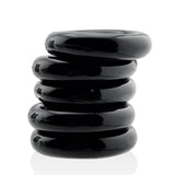 Jacker 5-Stack Five-Pack Tube Super-Strong Cockrings Black