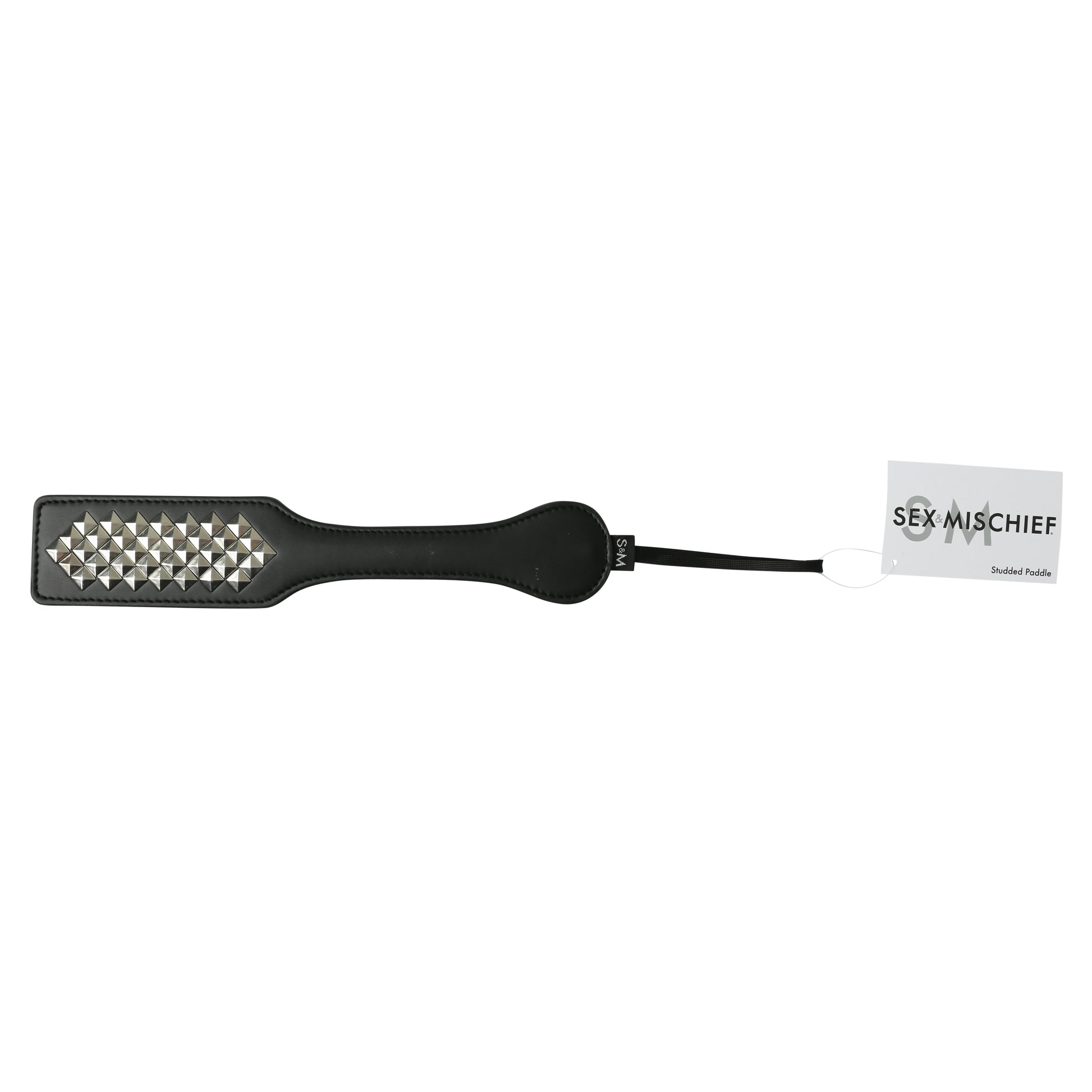 Sex and Mischief Studded Paddle - Black by Sportsheets