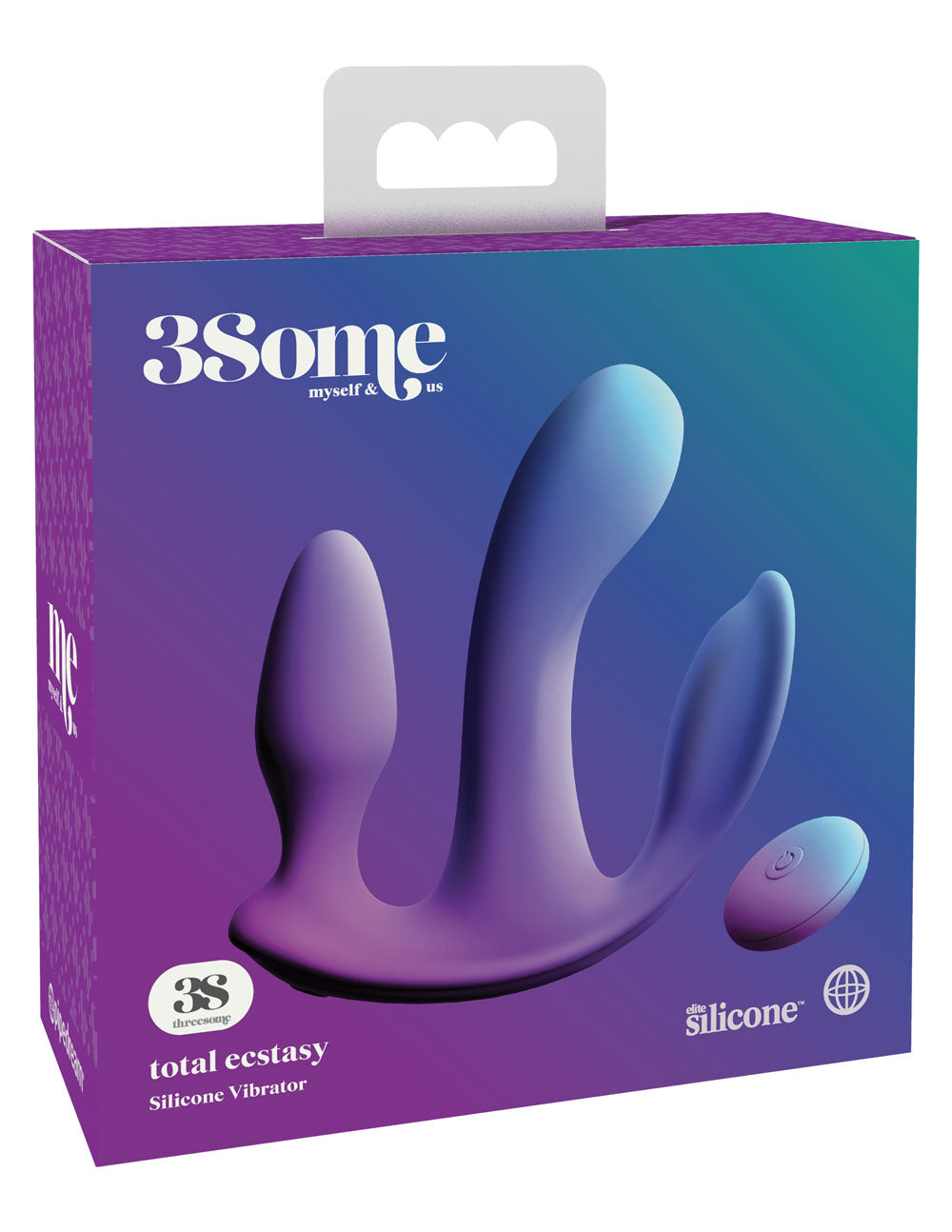 Threesome Total Ecstay Silicone Vibrator - Purple by Pipedream