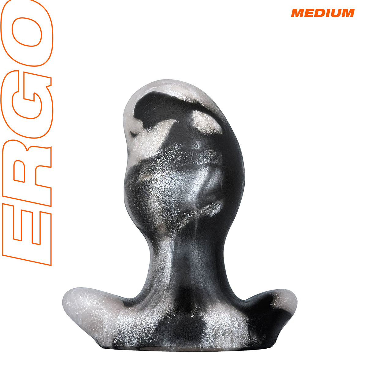 Oxballs Ergo Butt Plug — Medium, Platinum Swirl - OX-1358-MBLPL
