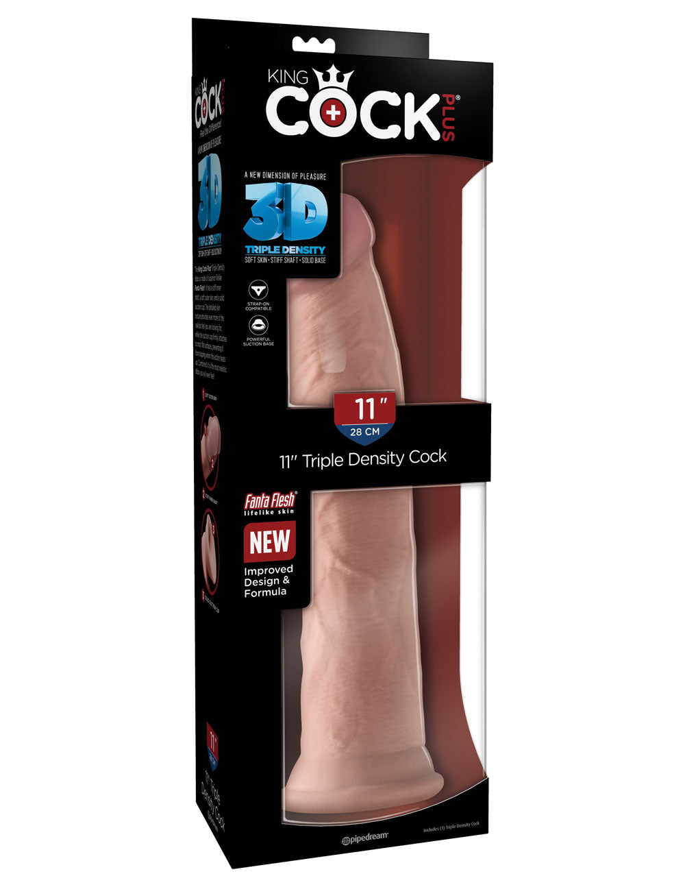 King Cock Plus Triple Density 11 Inch Cock - Flesh by Pipedream