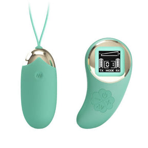 Pretty Love Mina Remote-Control Vibrating Egg, Turquoise — 2.75 in - BI-014362WLED1