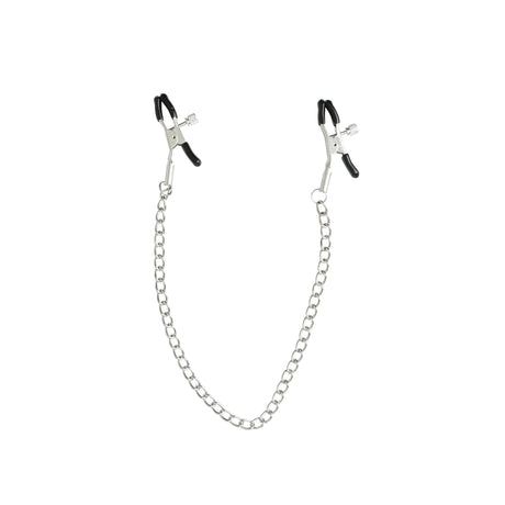 Sportsheets Sex and Mischief Chained Nipple Clamps — Coated Pair with 13-inch Nickel-Free Chain - SS100-89