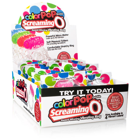 Screaming O Colorpop Quickie Vibrating Ring — 24 Count (Assorted Colors) - CP-SO-110D