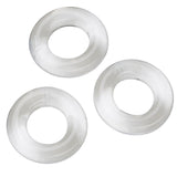 Cloud 9 Novelties Clear Super Stretch Cock Ring Combo, 3 Rings - WTC63842