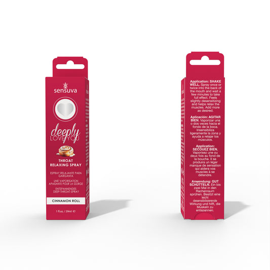 Sensuva Deeply Love You Throat Relaxing Spray — Cinnamon Roll, 1 fl oz - SEN-VL493