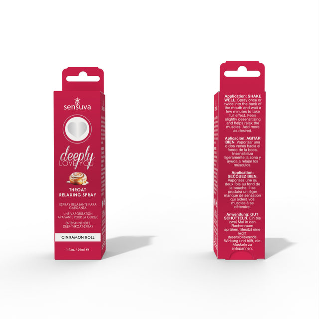 Sensuva Deeply Love You Throat Relaxing Spray — Cinnamon Roll, 1 fl oz - SEN-VL493