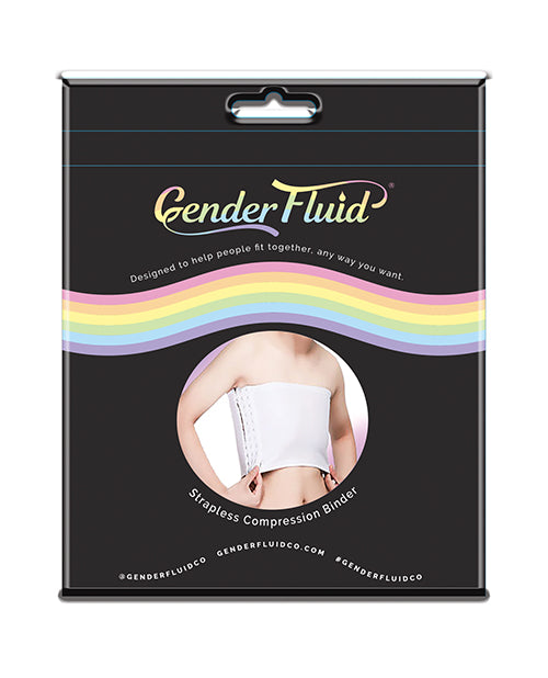 Gender Fluid Strapless Chest Compression Binder - XXXL White by Gender Fluid