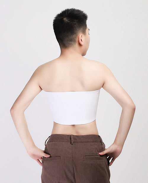 Gender Fluid Strapless Chest Compression Binder - XXXL White by Gender Fluid