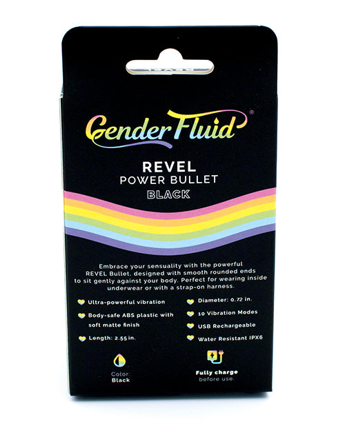 Gender Fluid Revel Power Bullet - Matte Black by Gender Fluid
