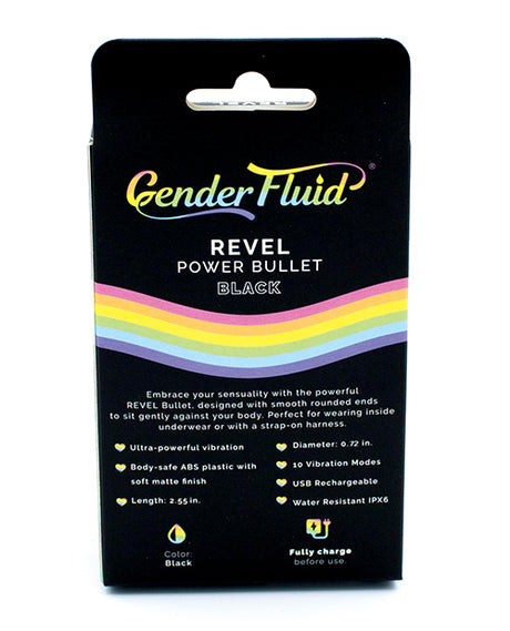 Gender Fluid Revel Power Bullet - Matte Black by Gender Fluid