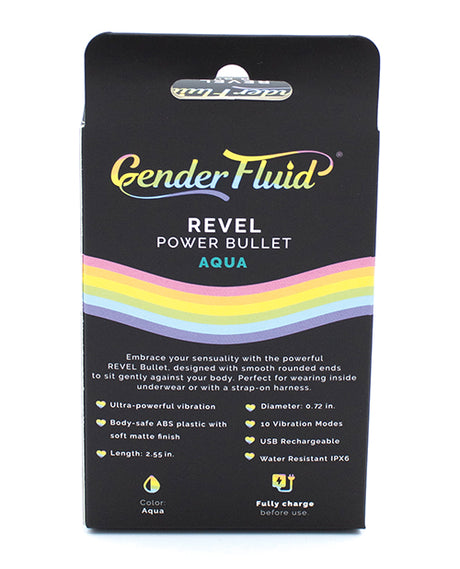 Gender Fluid Revel Power Bullet - Aqua by Gender Fluid