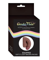 Gender Fluid 5" Equipped Soft Packer - Light Brown by Gender Fluid