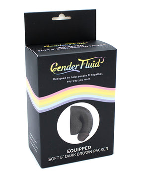 Gender Fluid 5" Equipped Soft Packer - Dark Brown by Gender Fluid