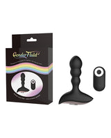 Gender Fluid Shake Anal Vibe w/Remote - Black by Gender Fluid
