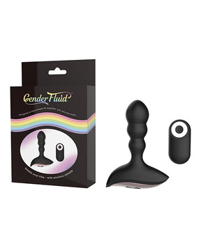 Gender Fluid Shake Anal Vibe w/Remote - Black by Gender Fluid