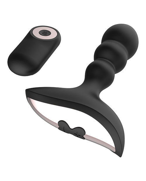 Gender Fluid Shake Anal Vibe with Remote, 10 Modes, Black, 5"