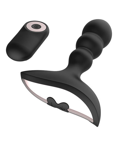 Gender Fluid Shake Anal Vibe with Remote, 10 Modes, Black, 5"