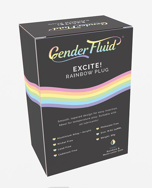 Gender Fluid Excite! Anal Plug — Rainbow